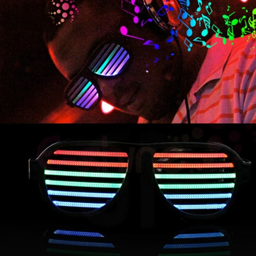 Voice-contor Led Glasses for Party Favors:Change with Music Drops